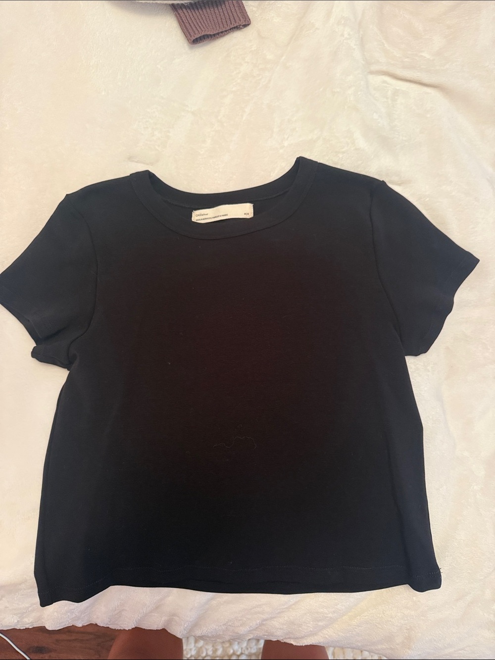 OAK + FORT Black Short Sleeve Crew Tee